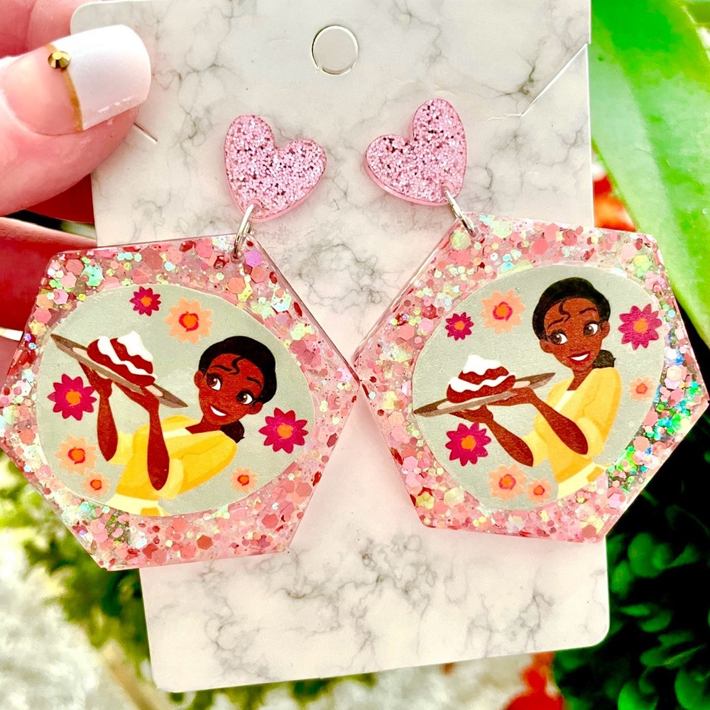 Tiana Acrylic Dangle Earrings